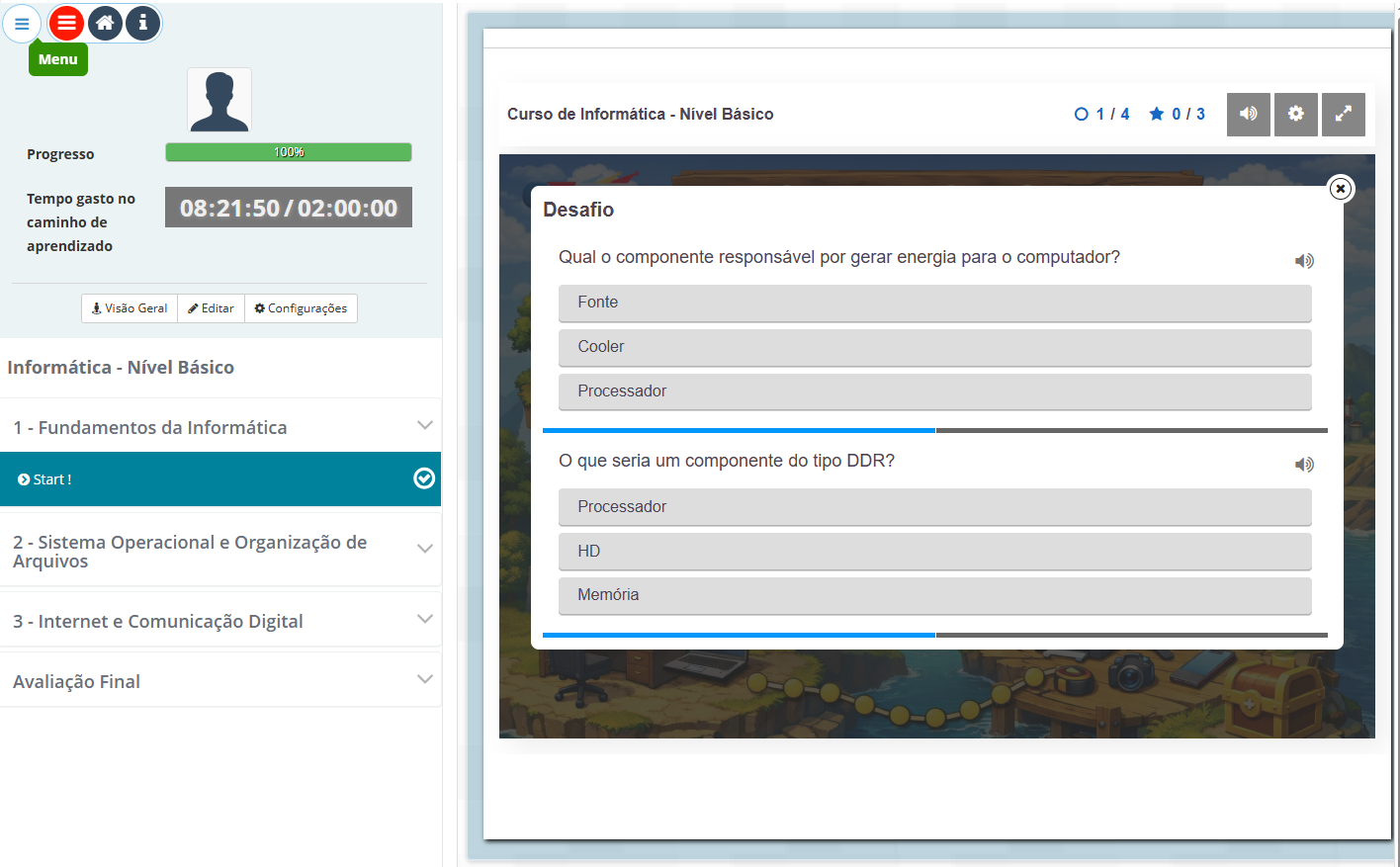Tela de Desafios Qualifica Tech